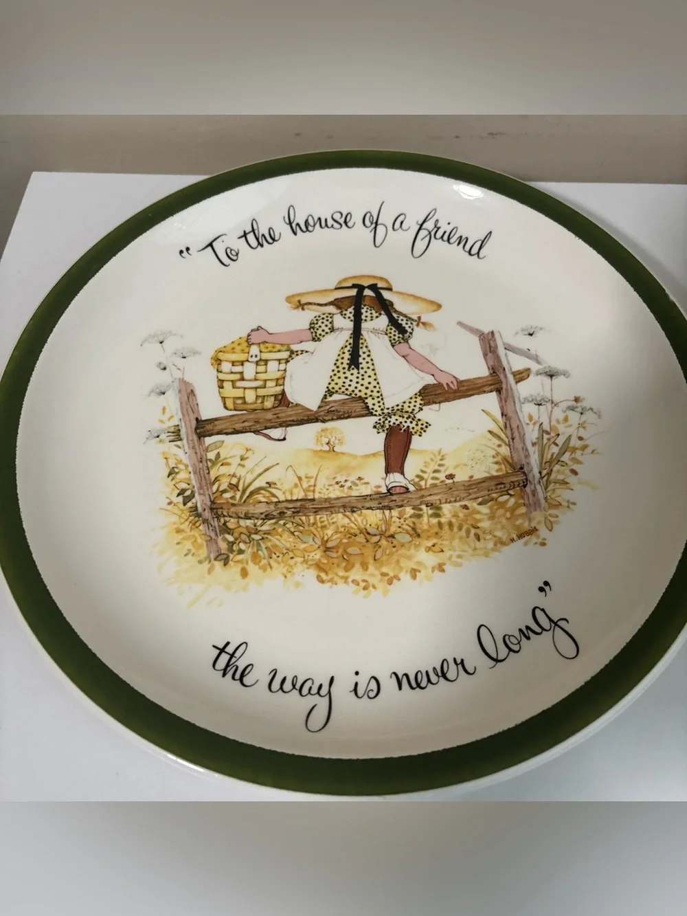 Vintage HOLLY HOBBIE Collector's Edition Plates 70's the time to be happy is now